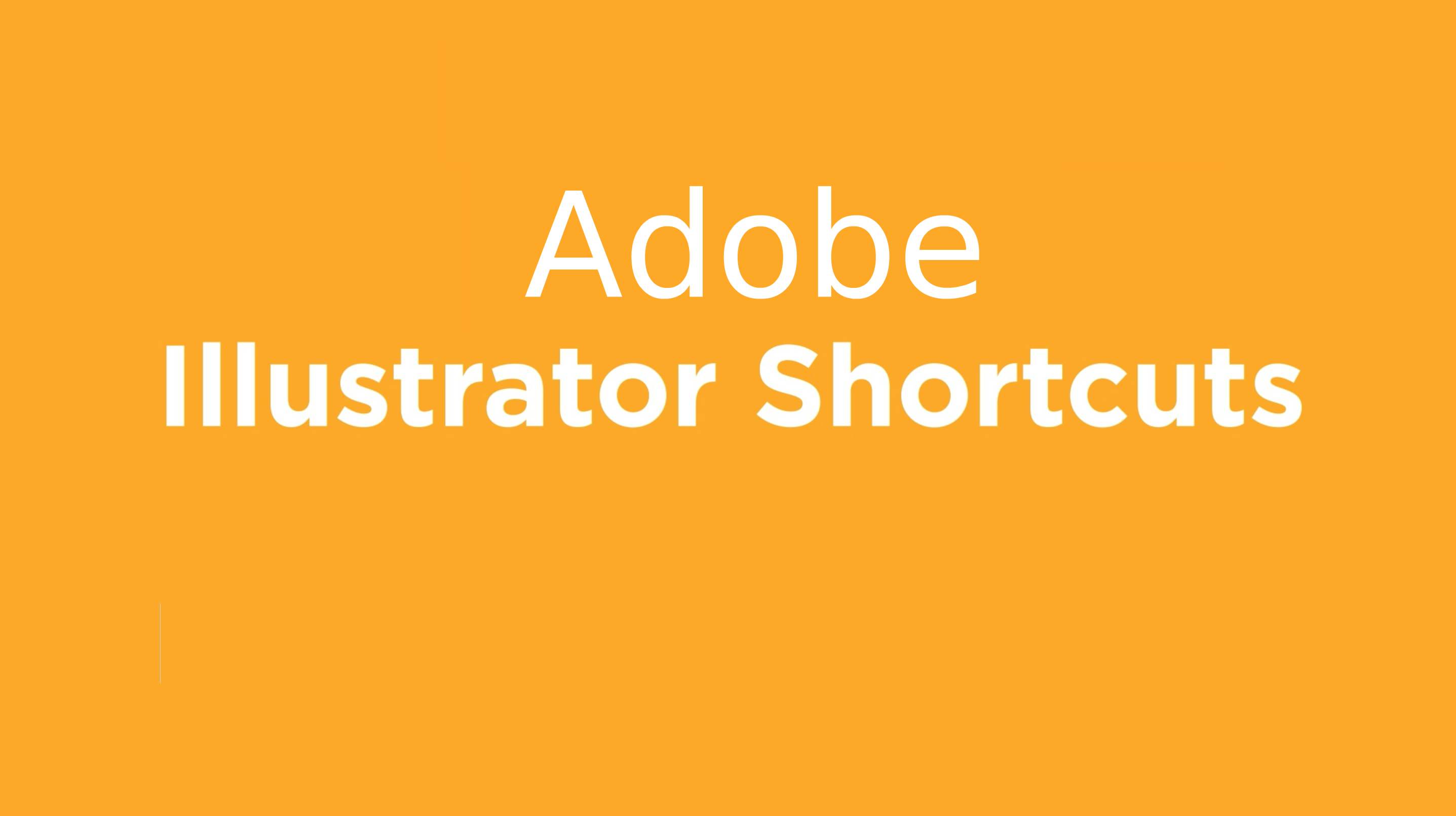 illustrator shortcuts