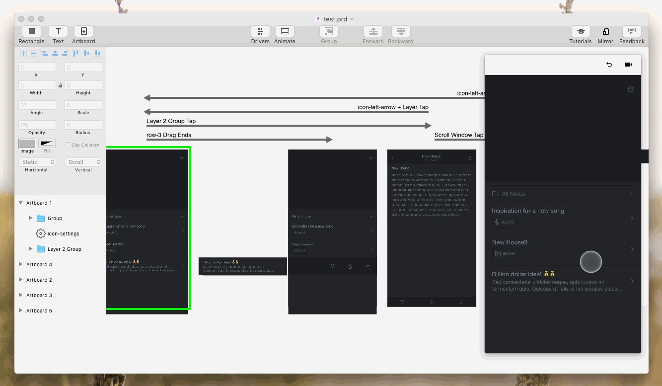 Principle vs flinto for mac